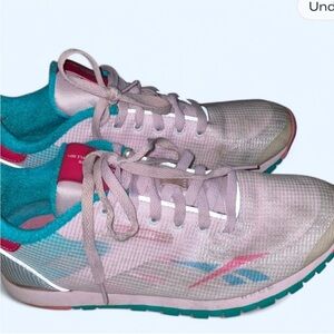Reebok Pink and Green Athletic Shoes with Vibrant Accents